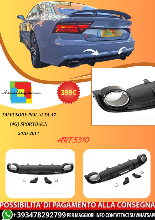 💫ART.5310 Diffusore per Audi A7 (4G) SPORTBACK 2010-2014 💫