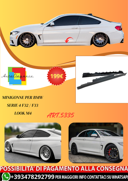 💫ART.5335 Minigonne per BMW Serie 4 F32 / F33 Look M4💫