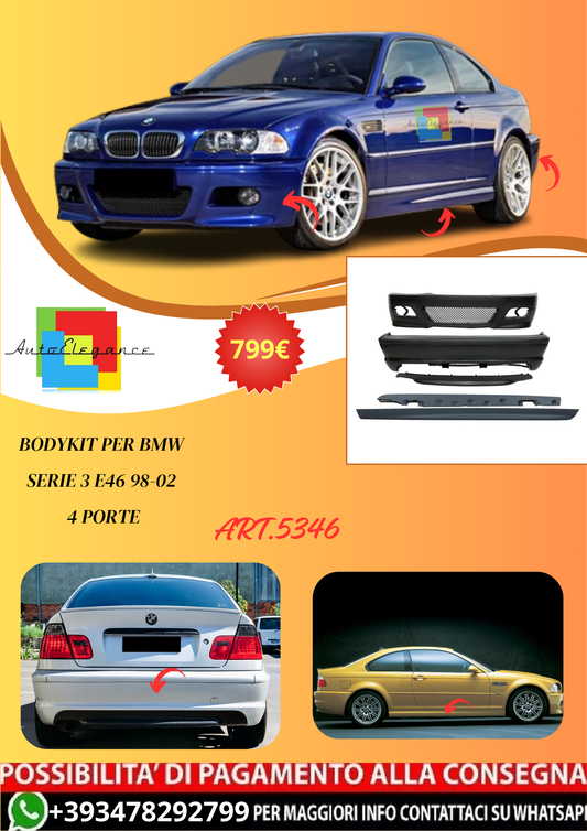 💫ART.5346 Bodykit per BMW Srie 3 E46 98-02 4 Porte💫