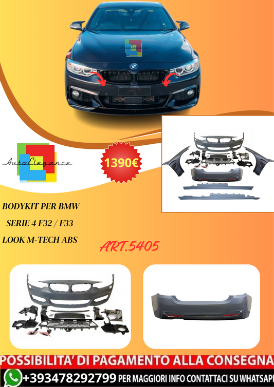 💫ART.5405 Bodykit per BMW Serie 4 F32 / F33 Look M-Tech ABS 💫
