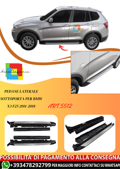 💫ART.5512 Pedane Laterale Sottoporta per Bmw X3 F25 2011-2018💫