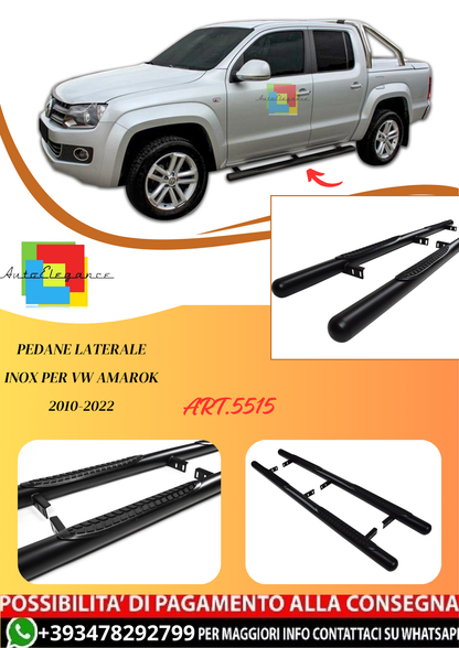 💫ART.5515 Pedane Laterale Inox per VW Amarok 2010-2022💫