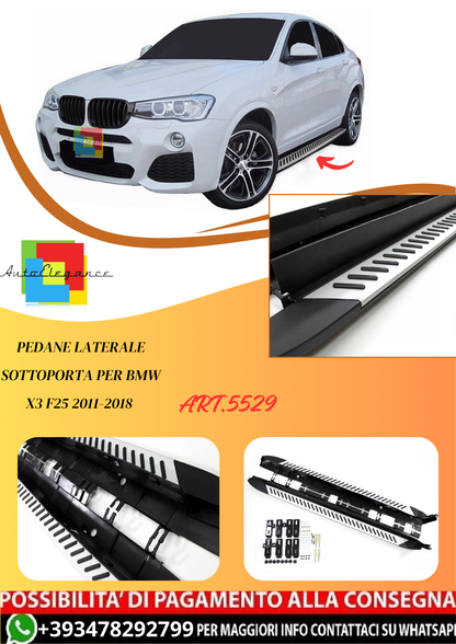 💫ART.5529 Pedane Laterale Sottoporta Per Bmw X3 F25 2011-2018💫