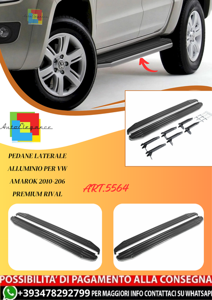 💫ART.5564 Pedane Laterale Alluminio per VW Amarok 2010-2016 Premium RIVAL💫