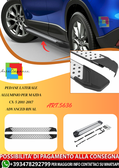 💫ART.5636 Pedane Laterale Alluminio per Mazda CX-5 2011-2017 Advanced RIVAL💫