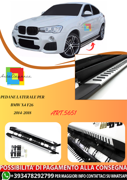 💫ART.5651 Pedane Laterale per Bmw X4 F26 2014-2018💫