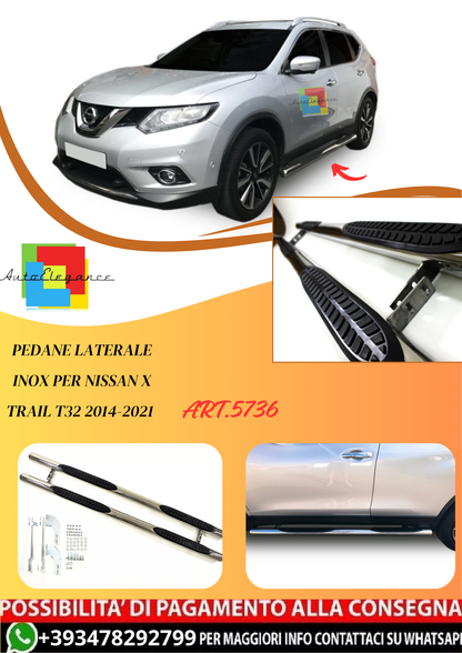 💫ART.5736 Pedane Laterale Inox per Nissan X Trail T32 2014-2021 💫