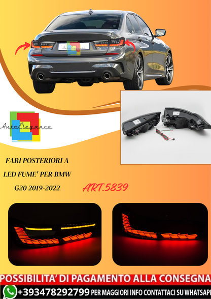 💫ART.5839 FARI POSTERIORI A LED FUME' per BMW G20 2019-2022💫