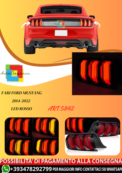 💫ART.5842 FARI FORD MUSTANG 2014-2022 LED ROSSO💫