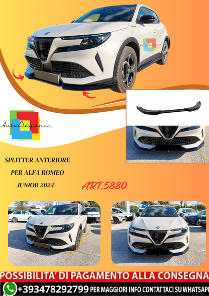 💫ART.5880 Splitter Anteriore per Alfa Romeo Junior 2024+💫