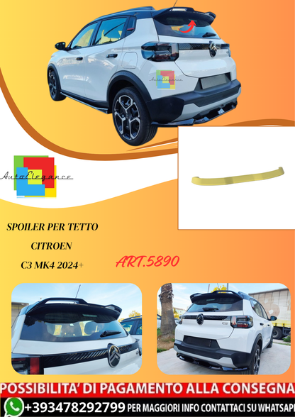 💫ART.5890 Spoiler per Tetto Citroen C3 Mk4 2024+💫