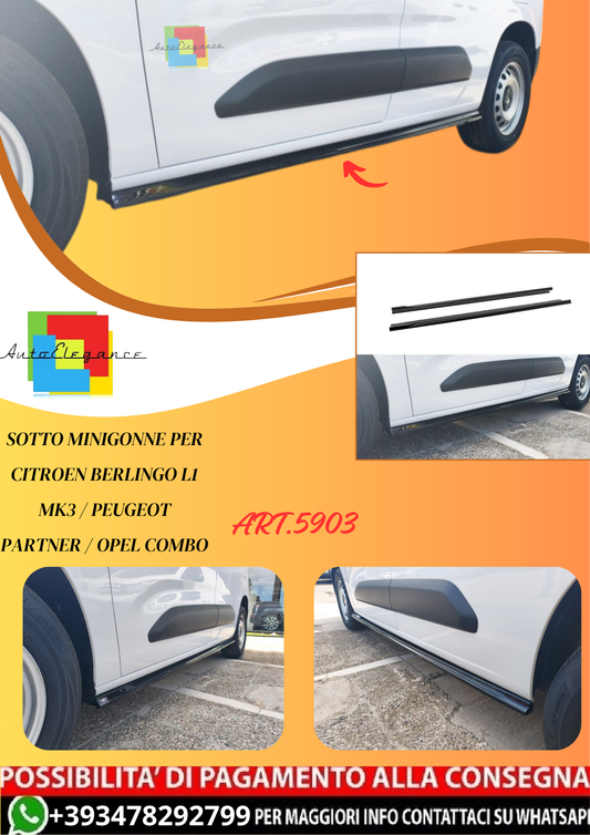 💫ART.5903 Sotto Minigonne per Citroen Berlingo L1 Mk3💫