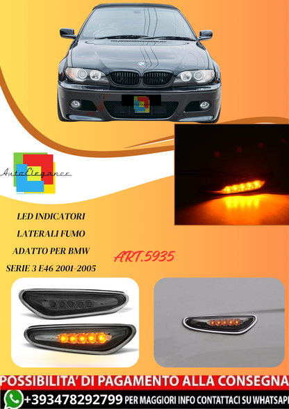 💫ART.5935 LED INDICATORI LATERALI FUMO adatto per BMW Serie 3 E46 2001-2005💫