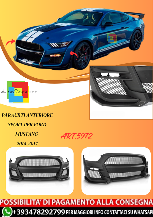 💫ART.5972 PARAURTI ANTERIORE SPORT per FORD MUSTANG 2014-2017💫