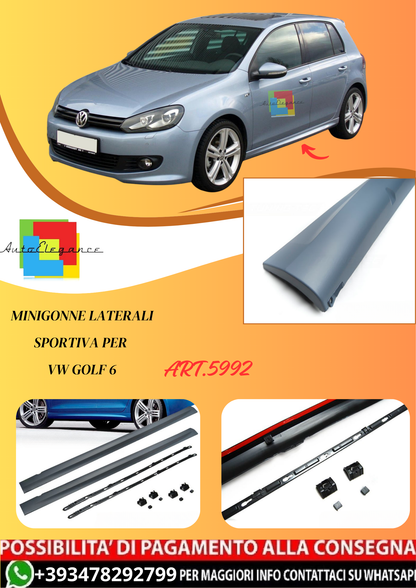 💫ART.5992 MINIGONNE LATERALI SPORTIVA per VW GOLF 6💫