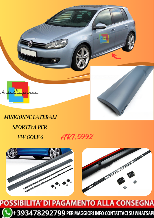 💫ART.5992 MINIGONNE LATERALI SPORTIVA per VW GOLF 6💫
