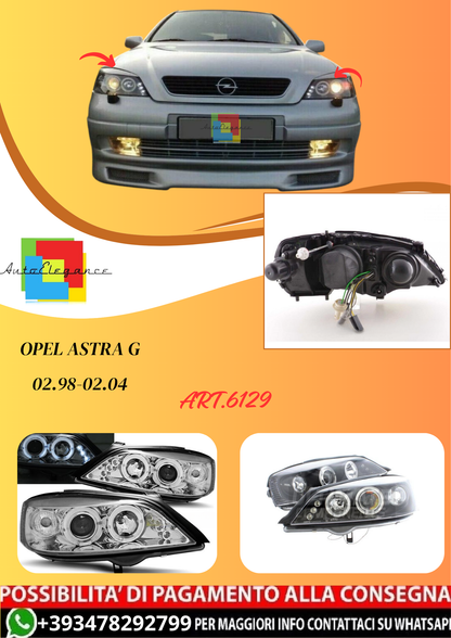 💫ART.6129 OPEL ASTRA G 02.98-02.04 OCCHI D'ANGELO CROMATI💫