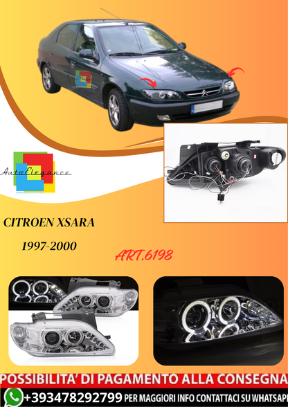 💫ART.6198 FARI OCCHI D'ANGELO CHROMATI per CITROEN XSARA 1997-2000 💫