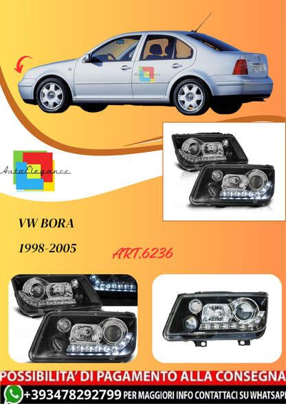 💫ART.6236 FARI DAYLIGHT NERI per VW BORA 1998-2005💫