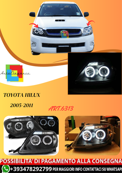 💫ART.6313 TOYOTA HILUX 2005-2011 OCCHI D'ANGELO NERI💫