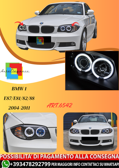 💫ART.6542 FARI OCCHI D'ANGELO NERI per BMW 1 E87/E81/82/88 2004-2011💫