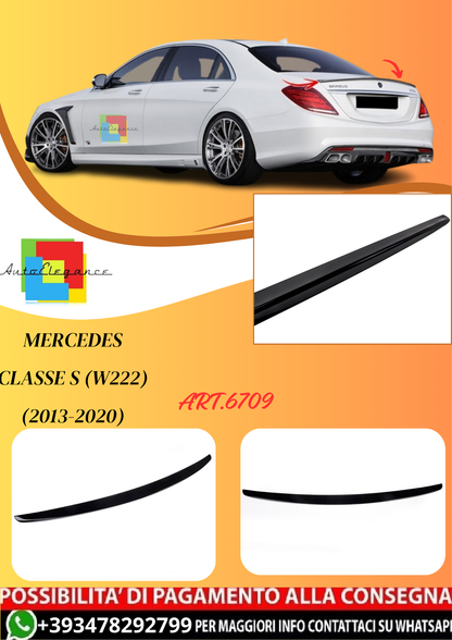 💫ART.6709 Spoiler Posteriore Stile AMG per Mercedes Classe S (W222) (2013-2020)💫