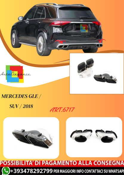 💫ART.6717 Terminali di Scarico GLE63 AMG Look per Mercedes GLE / SUV / 2018💫