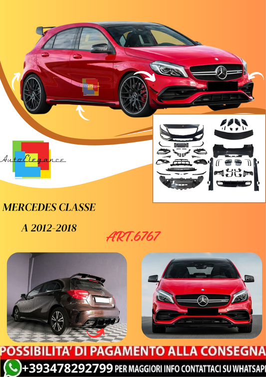 💫ART.6767 Bodykit A45 AMG Look per Mercedes Classe A 2012-2018💫
