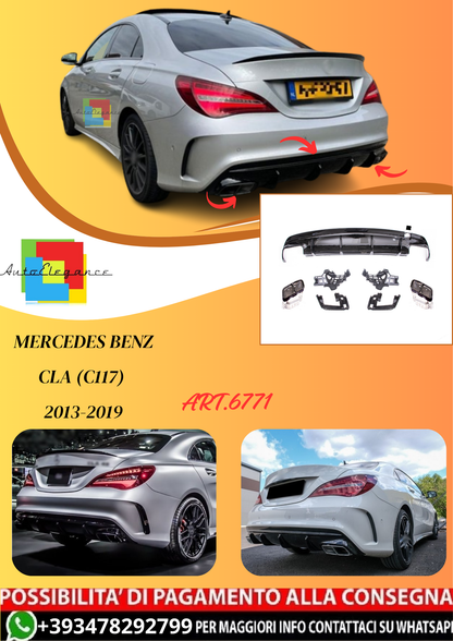 💫ART.6771 Diffusore + Terminali di Scarico AMG Look per CLA (C117) 2013-2019💫