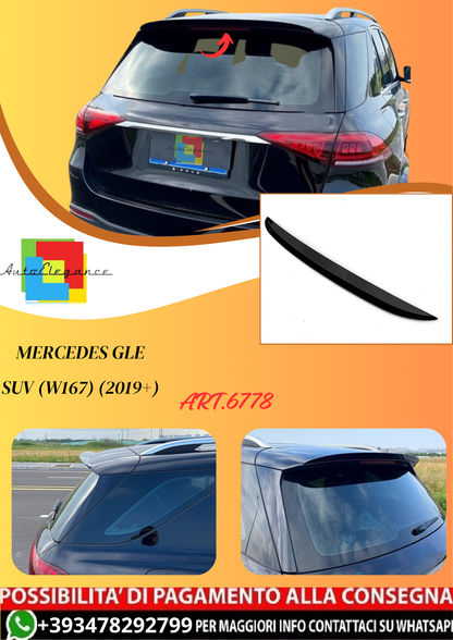 💫ART.6778 MB167029 Spoiler Tetto per Mercedes GLE SUV (W167) (2019+) Nero lucido💫