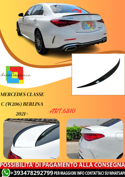 💫ART.6810 Spoiler Posteriore AMG Look per Mercedes Classe C (W206) Berlina 2021+💫