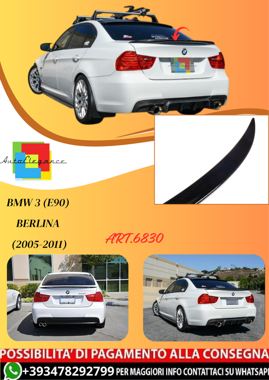 💫ART.6830 Spoiler Posteriore Sportivo per BMW 3 (E90) Berlina (2005-2011)💫