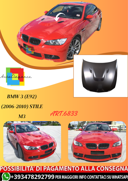 💫ART.6833 Prese Aria Cofano per BMW 3 (E92) Coupé Cabrio (2006-2010) Stile M3💫