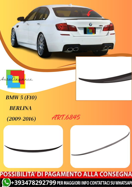 💫ART.6845 Spoiler Posteriore M5 Look per BMW 5 (F10) Berlina (2009-2016)💫