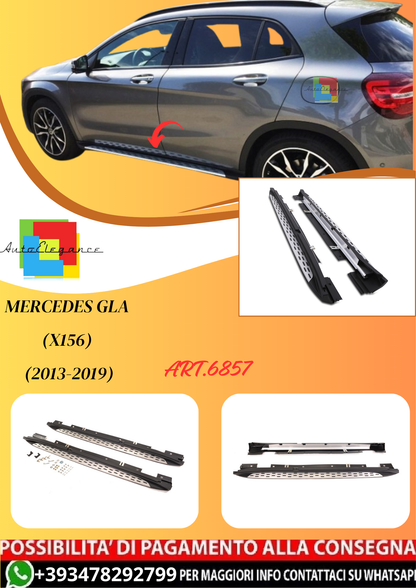 💫ART.6857 Pedane Laterali Set in Alluminio per Mercedes GLA (X156) (2013-2019)💫
