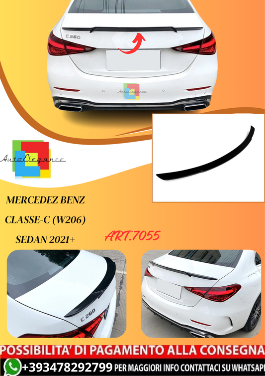 💫ART.7055 Spoiler Posteriore Brabus Look Classe-C (W206) Sedan 2021+💫