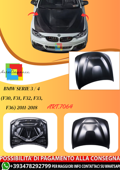 💫ART.7064 Cofano Stile GTS per BMW Serie 3 / 4 (F30, F31, F32, F33, F36) 11-18💫
