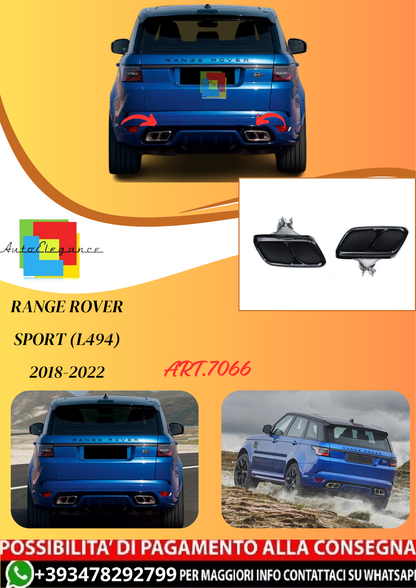 💫ART.7066 Terminali di Scarico Stile SVR per Range Rover Sport (L494) 2018-2022💫