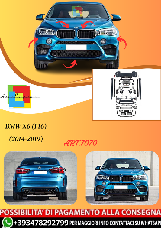 💫ART.7070 Bodykit X6M Look per BMW X6 (F16) (2014-2019)💫