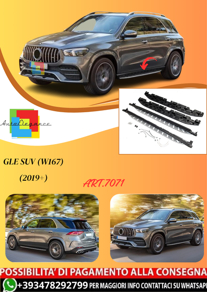 💫 ART.7071 Pedane Laterali in Alluminio per GLE SUV (W167) (2019+) con Luce LED💫
