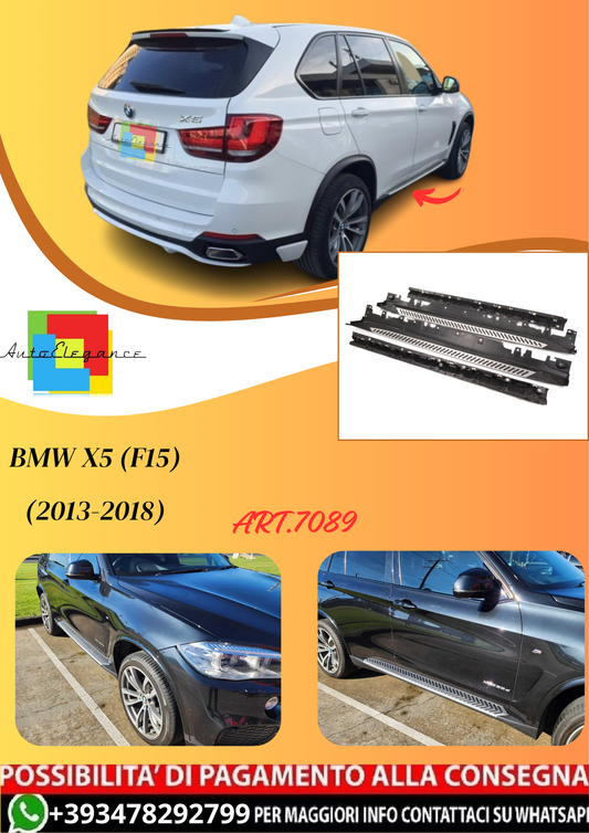 💫ART.7089 Pedane Laterali in Alluminio per Bmw X5 (F15) (2013-2018)💫