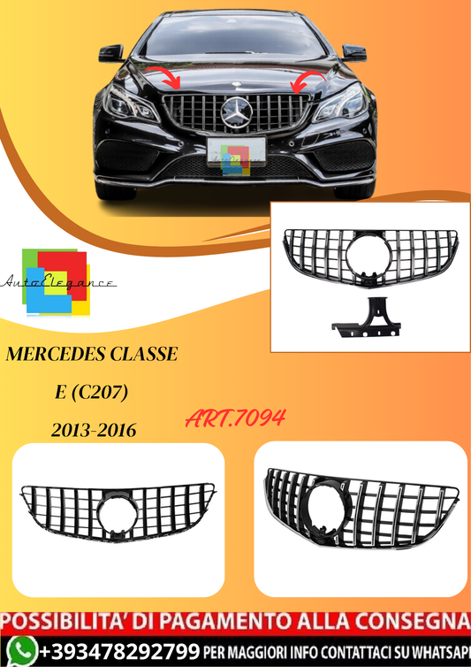 💫ART.7094 Griglia Anteriore Panamericana GT Classe E (C207) 2013-2016💫