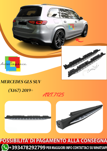 💫ART.7125 Pedane Laterali con luce LED per Mercedes GLS SUV (X167) 2019+💫