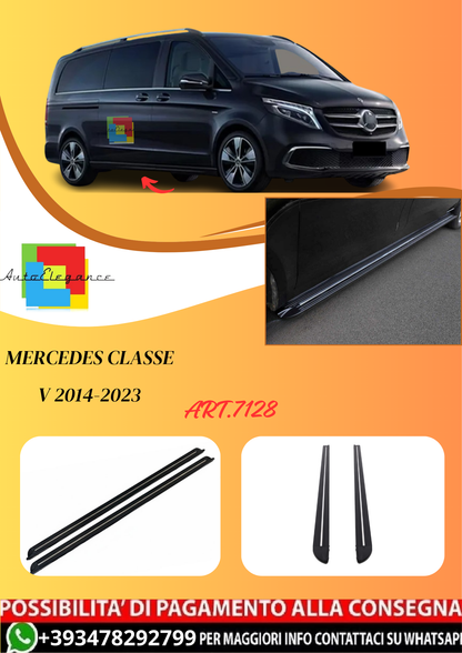 💫ART.7128 Pedane Laterali in Alluminio per Mercedes Classe V 2014-2023 corte💫 (Copia)