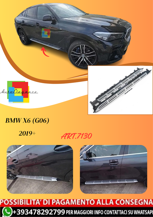 💫ART.7130 Pedane Laterali in Alluminio per BMW X6 (G06) 2019+💫