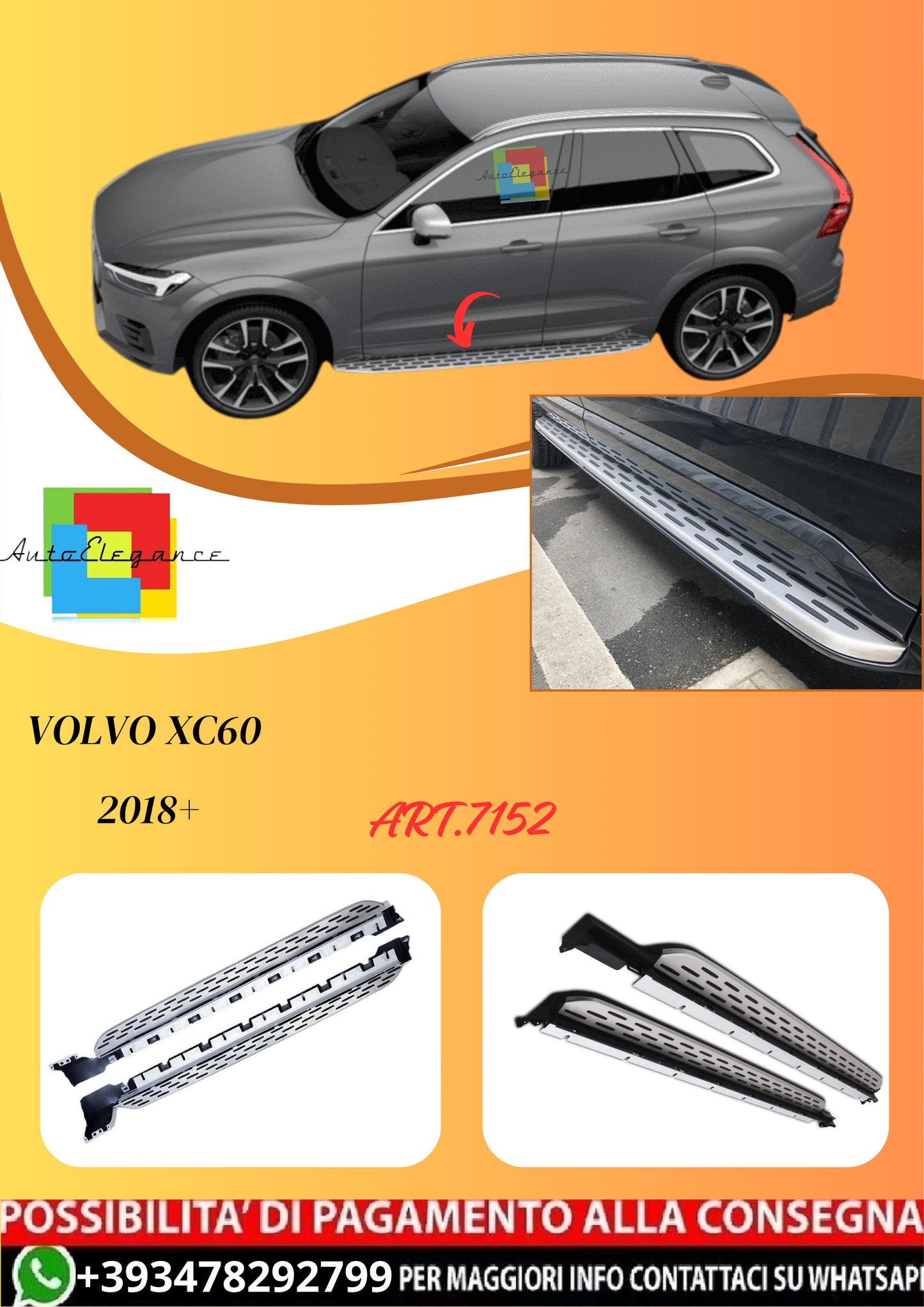 💫ART.7152 Pedane Laterali per Volvo XC60 2018+💫