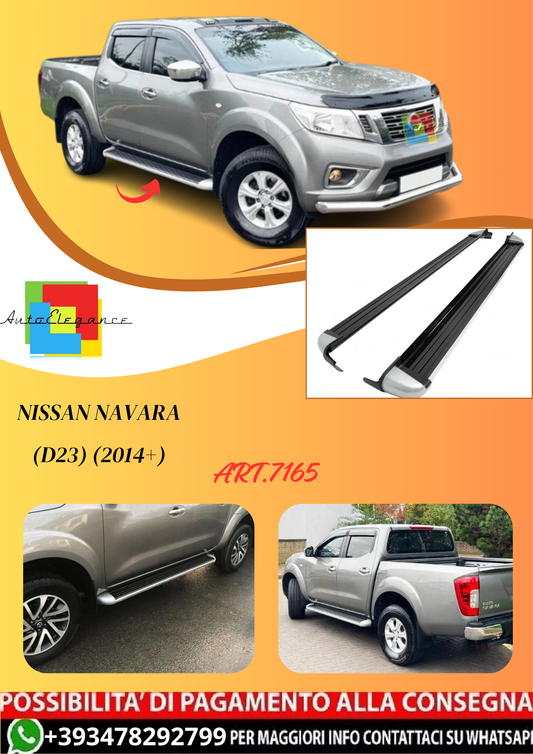 💫ART.7165 Pedane Laterali in Alluminio per Nissan Navara (D23) (2014+)💫
