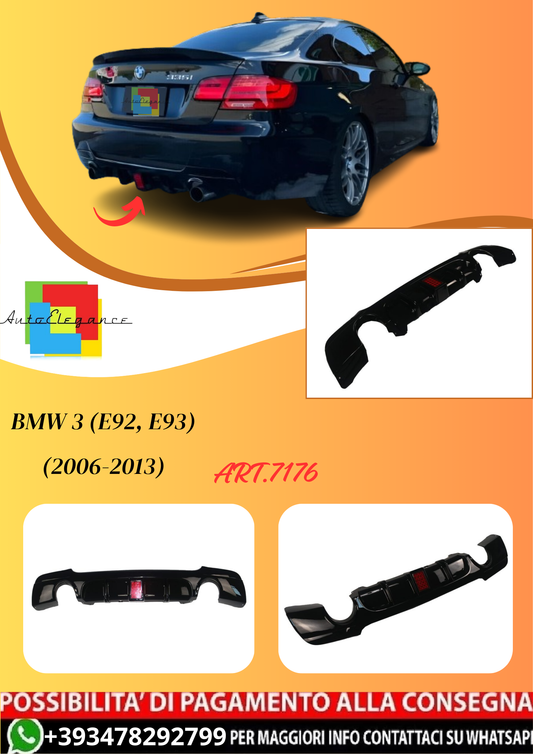 💫ART.7176 Diffusore con luce LED per BMW 3 (E92, E93) (2006-2013) Nero lucido💫