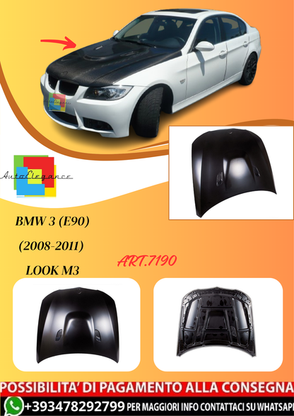 💫ART.7190 Cofano in Acciaio per BMW 3 (E90) LCI (2008-2011) Stile M3💫