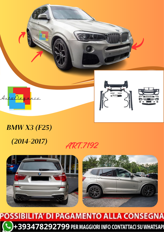 💫ART.7192 Bodykit M Sport Look per BMW X3 (F25) (2014-2017)💫